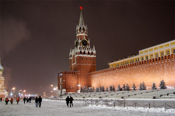 Moscow, Spasskaya Tower in the Red Square