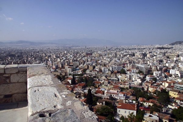 View toward The Temple of Olympian Zeus