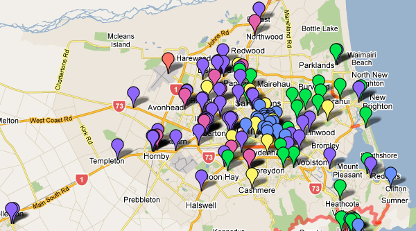 Christchurch earthquake: Map of the destruction