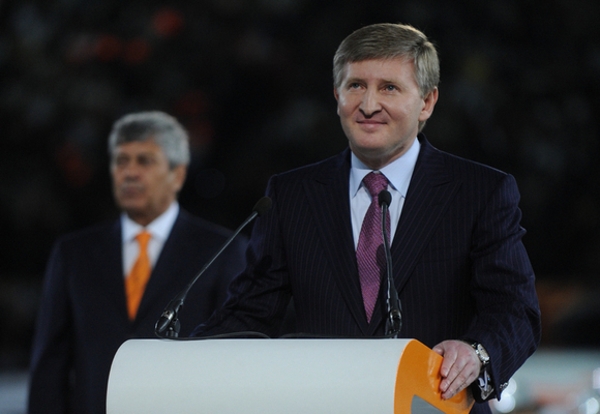 FC Shakhtar the Club’s President Rinat Akhmetov speaking on Saturday. 