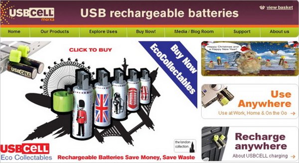 USB rechargeable batteries.