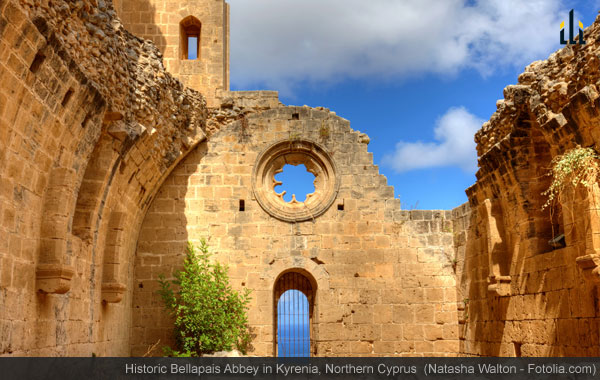 Historic Bellapais Abbey in Kyrenia, Northern Cyprus