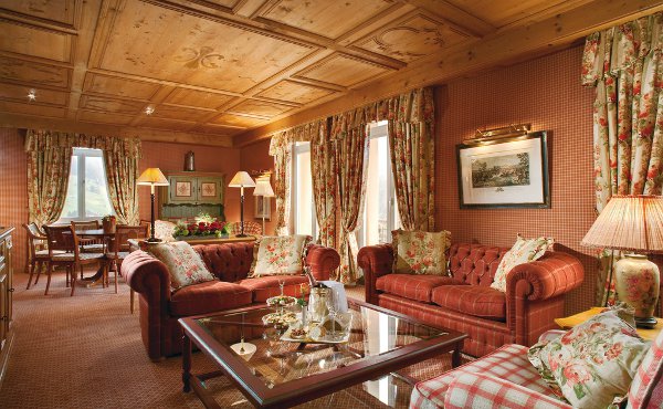 A suite at Gstaad Palace
