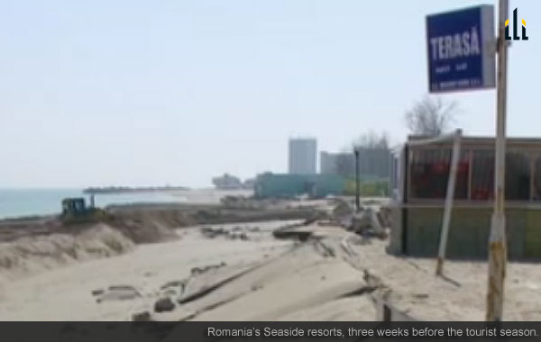 Romania's seaside resorts, three weeks before the tourist season.