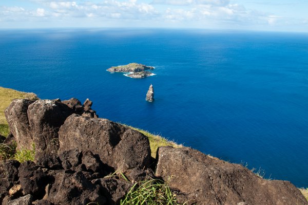 Easter Island view of the sea
