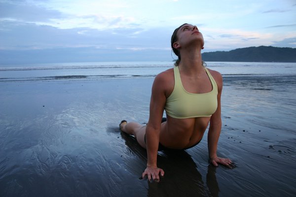 Yoga on the beach in Costa Rica