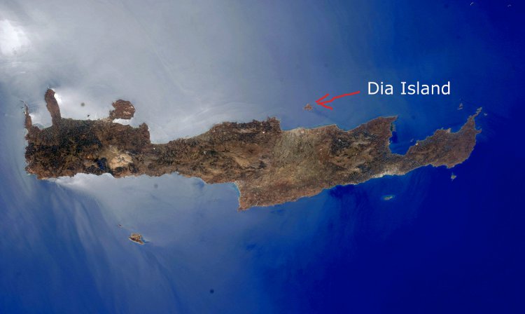 NASA Earth Observatory satellite image of Crete