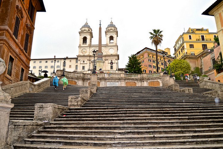 deserted Piazza di Spagna in Rome - Courtesy David McSpadden