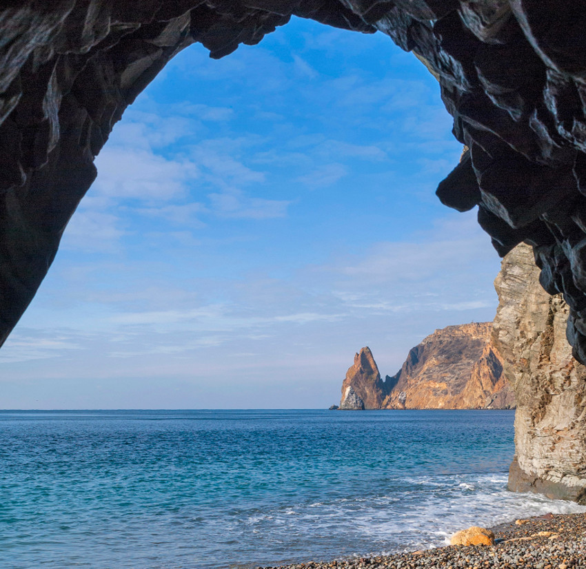 A seaside cave a Cape Fiolent - by Igor Kuzmin