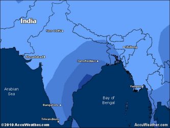 Current weather map for Bay of Bengal
