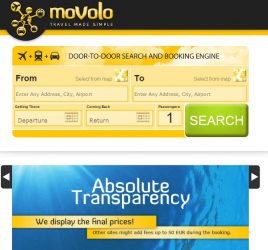 Movolo's landing page