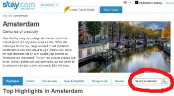 Amsterdam search tool