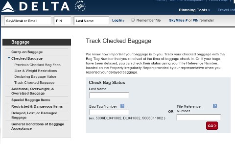 delta baggage tracker checked adds