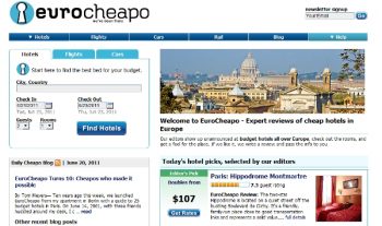 Eurocheapo landing page