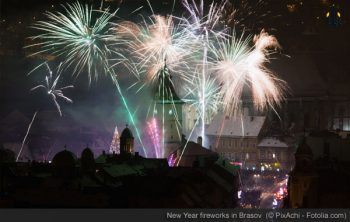 New Year fireworks in Brasov