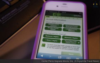 Center Parcs Upgrade Mobile Site