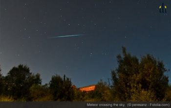 Meteor crossing the sky