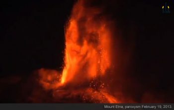 Mount Etna, paroxysm February 19, 2013.