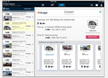 iPad Orbitz app