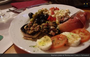Starters plate at Restaurant Casa in Schweich