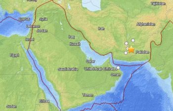 USGS map of quake in Khash, Iran