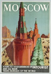 Moscow travel poster