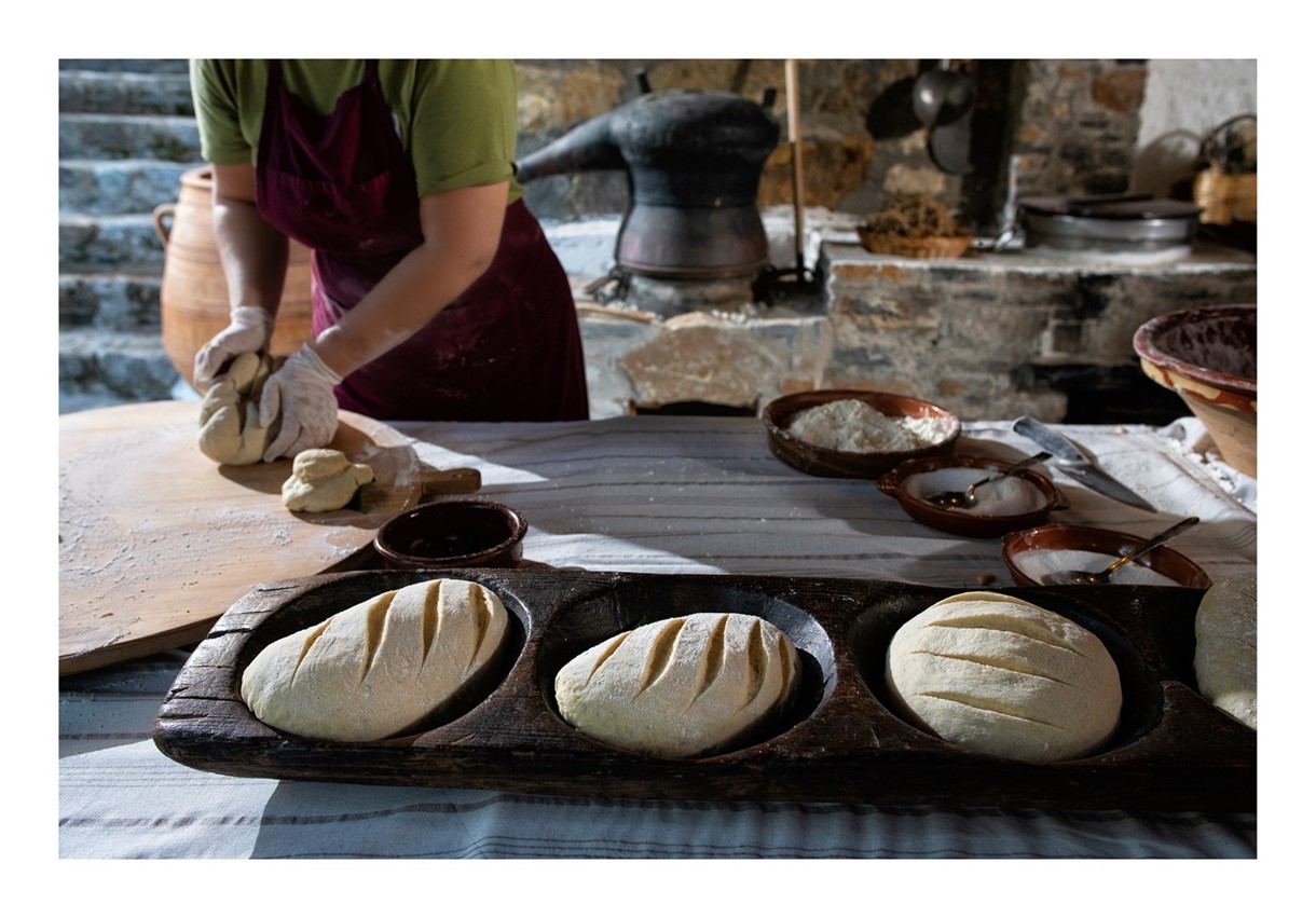 Learning traditional Cretan breadmaking at Enagron Ecotourism Village