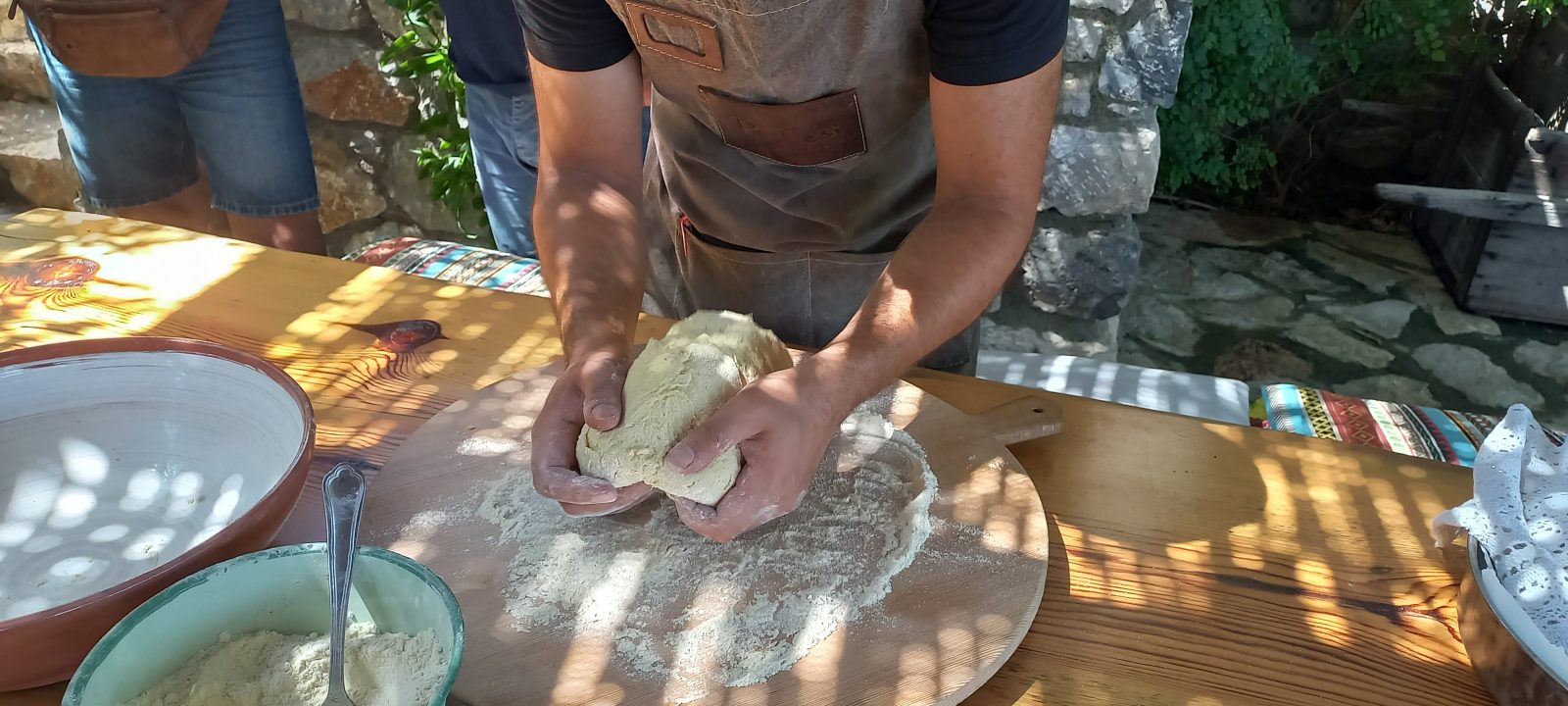 Bread making workshop at Peskesi Kafeneio