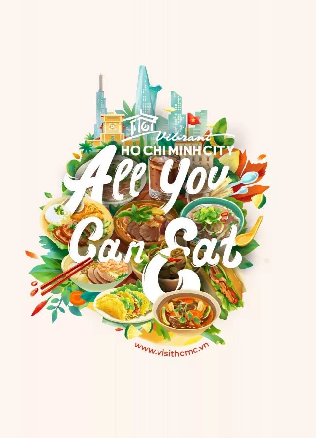 Ho Chi Minh City Department of Tourism All You can Eat campaign poster.