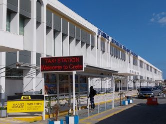 Heraklion airport taxi station