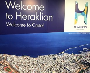 Aerial photo of Heraklion from inside Visit Heraklion