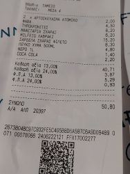 restaurant receipts