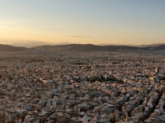 Athens' urban landscape is dominated by concrete