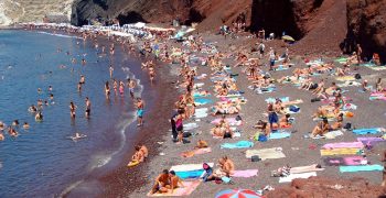 Red Beach on Santorini - Photo by Beach on Map