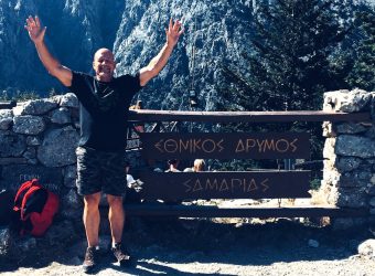 American tourist in Samaria Gorge
