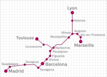 Renfe six daily trains connecting Spain and France