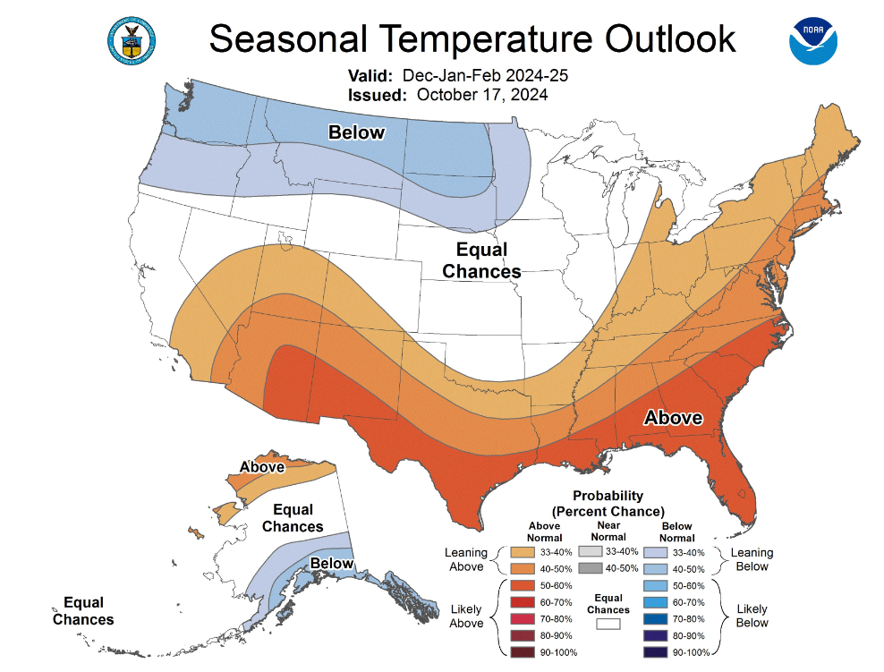 USA Seasonal Temperature Outlook