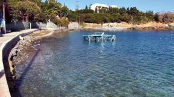 Agia Pelagia damaged beach