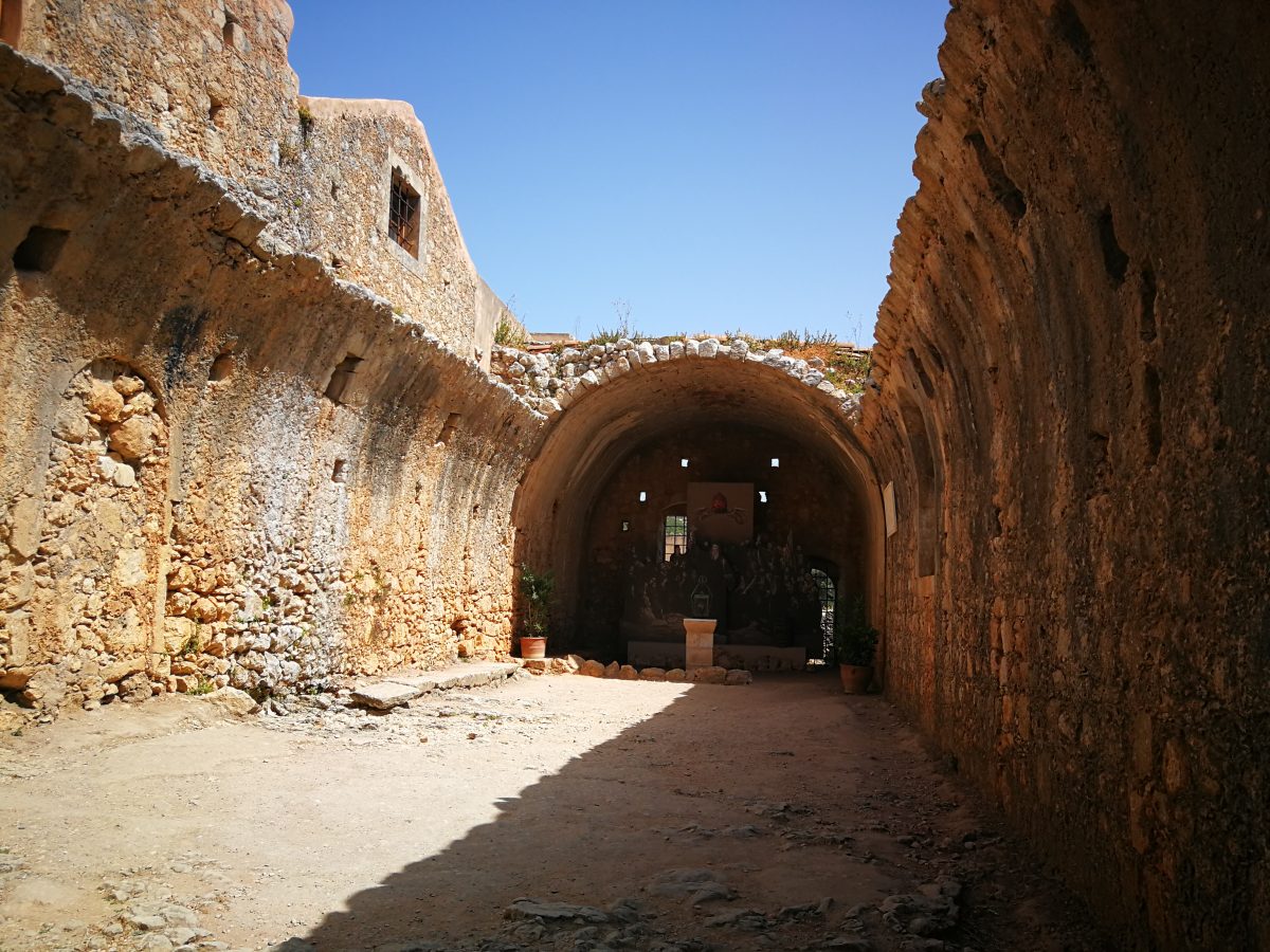 Arkadi Monastery powder magazine, site of the Holocaust of Arkadi.