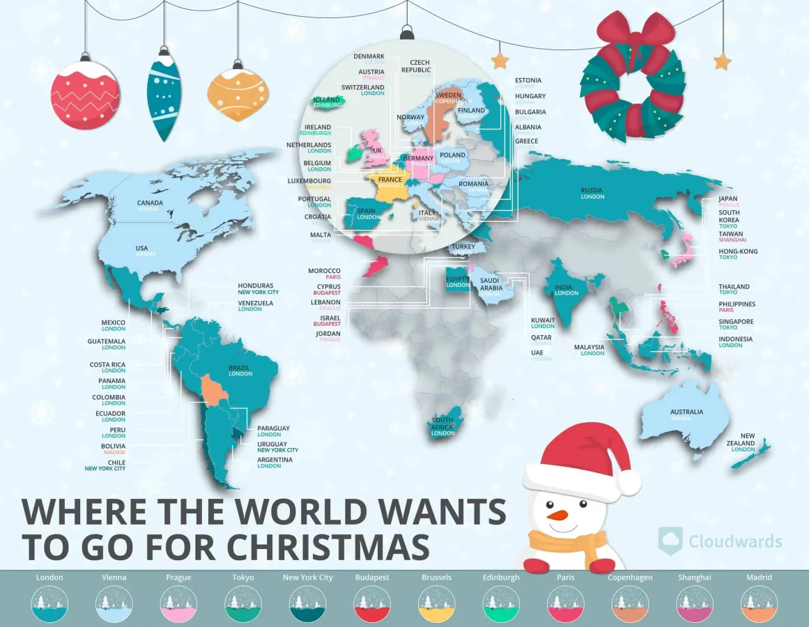 Christmas travel trends 2024: Where the World Wants to Spend Christmas