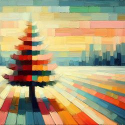 Moires Christmas season AI illustration