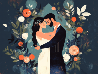 Greece wedding tourism AI illustration
