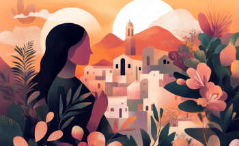 Cultural Tourism in Chios gets a €25M boost from the Greek Ministry of Culture. AI illustration