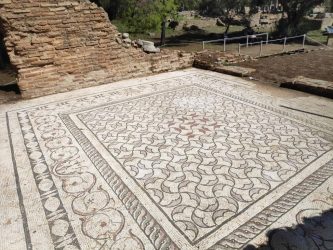 Ancient Olympia: Mosaic floor of the central hall
