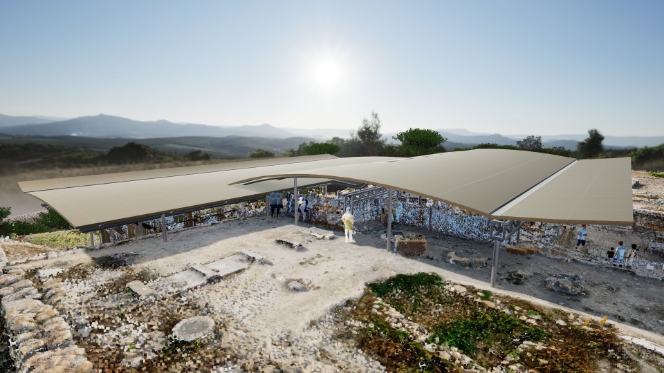 Photorealistic rendering of the new roof of the royal apartments