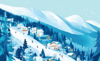 Record-Breaking Winter Tourism at Greek Ski Resorts illustration.