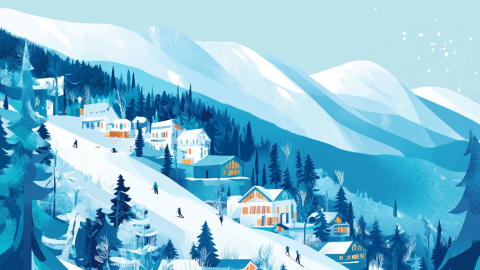 Record-Breaking Winter Tourism at Greek Ski Resorts illustration.