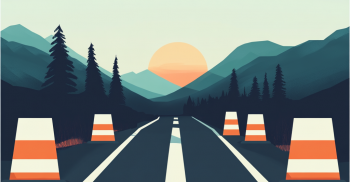 Road Closure Notice illustration.