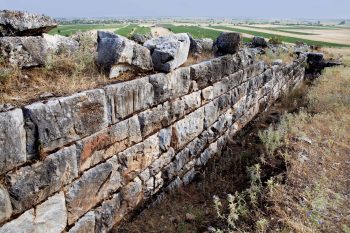 View of the wall at the Acropolis of Ancient Pelinna