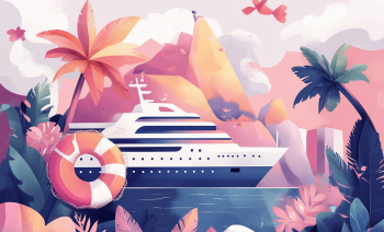 cruise travel insurance AI illustration